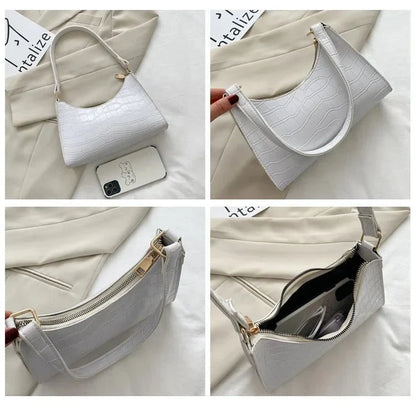 Bolso de Hombro para Mujer Textura Croco Modelo Rouge