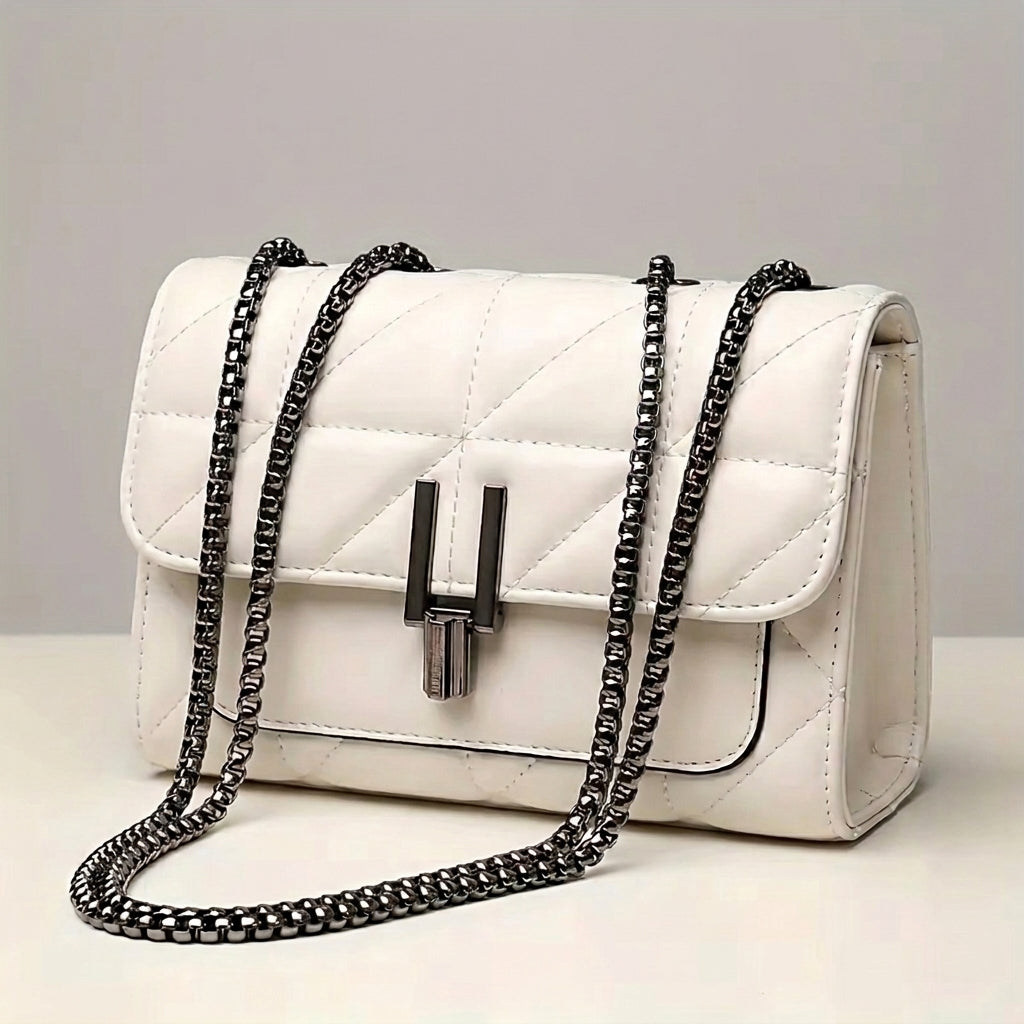 Bolso Femenino Transversal Matelassé en Piel PU con Cadena Modelo Emilly